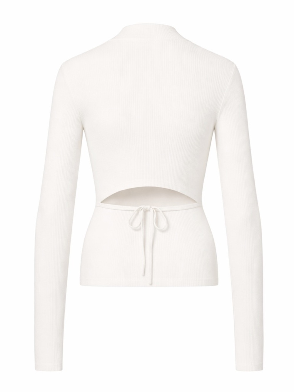 Aritzia babaton sculpt knit tie back long sleeve top